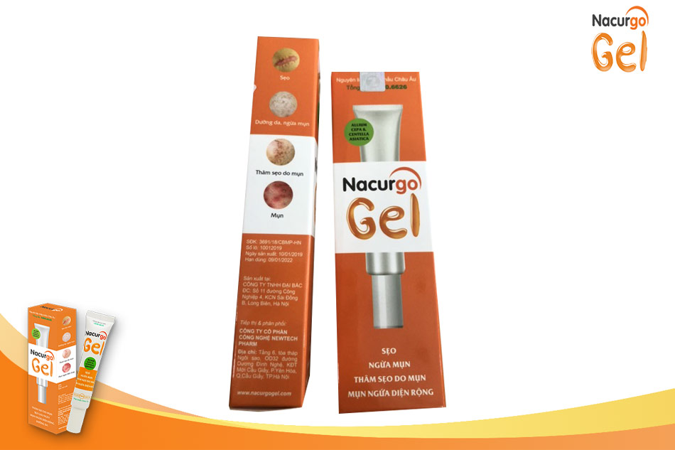 Nacurgo Gel - giải pháp trị mụn bọc ở trán