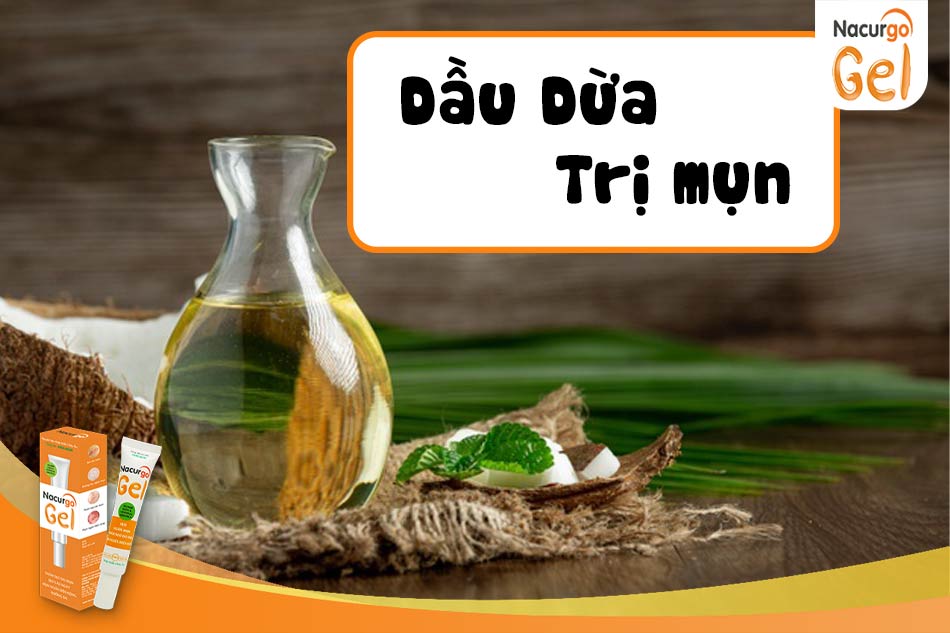 Trị mụn bằng dầu dừa