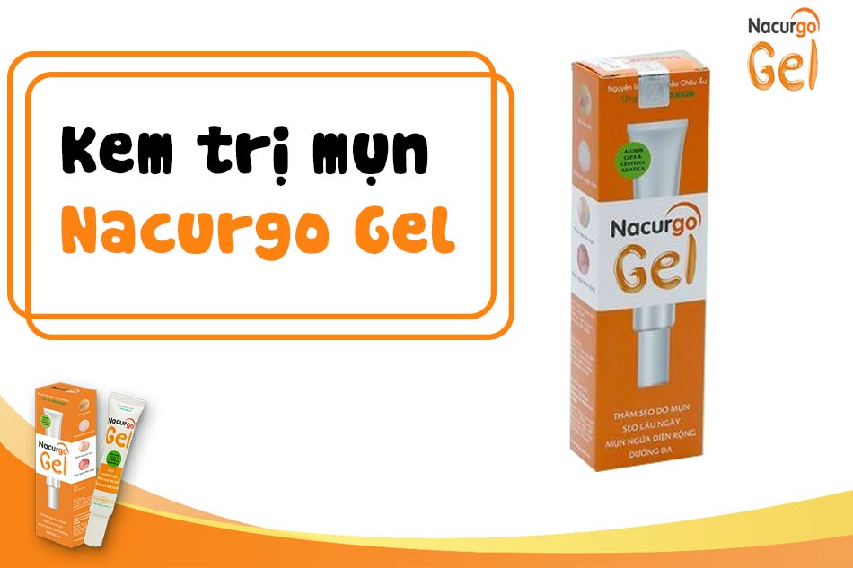 Kem trị mụn Nacurgo Gel có tác dụng sát khuẩn, chống viêm mạnh mẽ, giúp ngăn cản sự phát triển của vi khuẩn gây mụn.