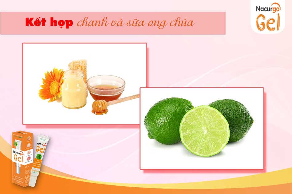 Đắp mặt nạ sữa ong chúa với chanh