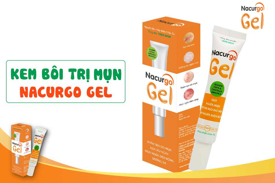 Trị mụn trứng cá bằng Nacurgo Gel