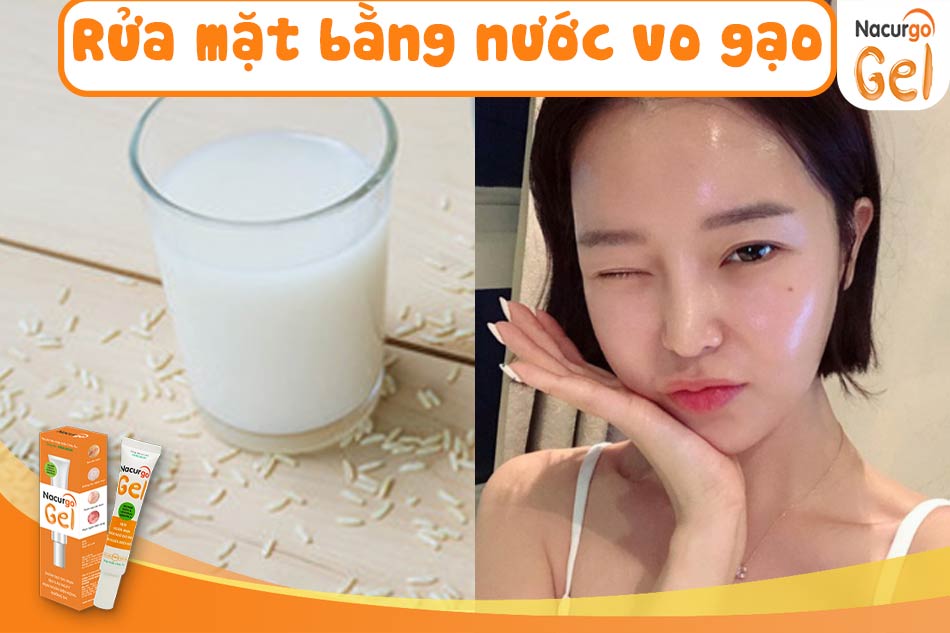 Rửa mặt bằng nước vo gạo trị mụn