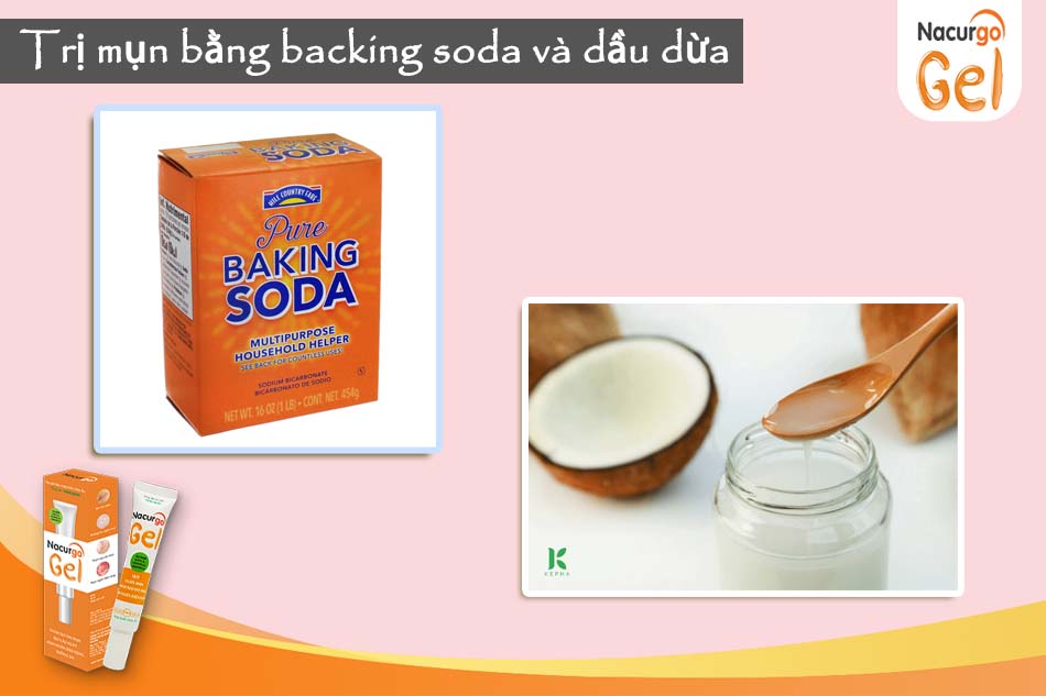 Backing soda kết hợp với dầu dừa