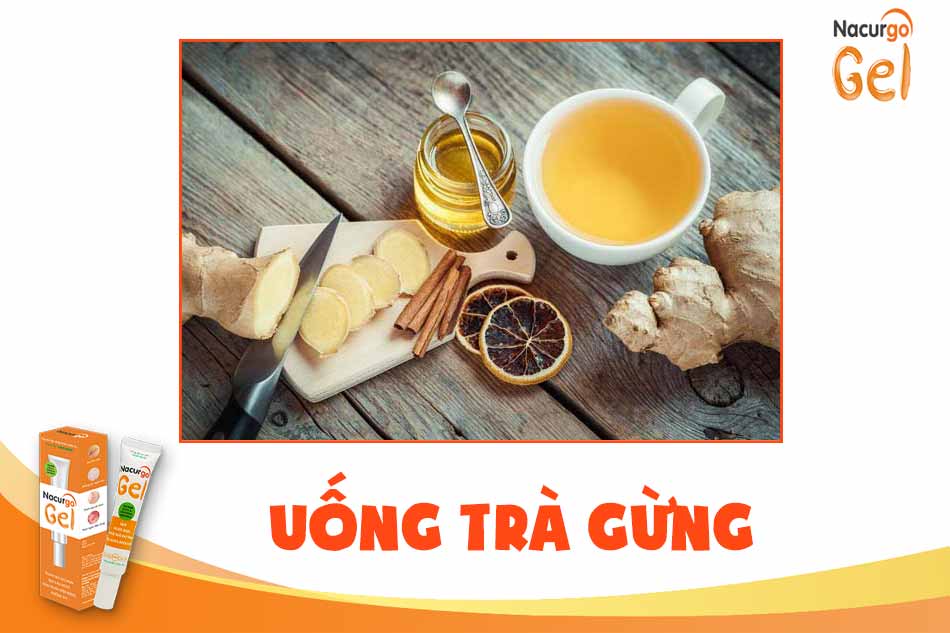 Trà gừng trị mụn