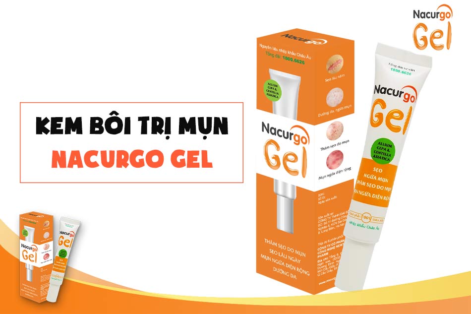 Sử dụng kem bôi trị mụn Nacurgo Gel