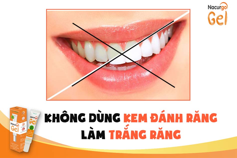 Không sử dụng kem đánh răng có thành phần làm trắng răng để trị mụn