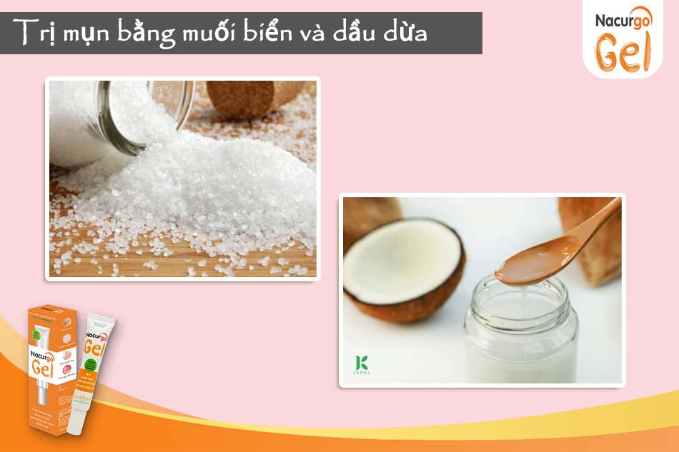 Ngăn ngừa mụn đầu đen bằng dầu dừa và muối biển