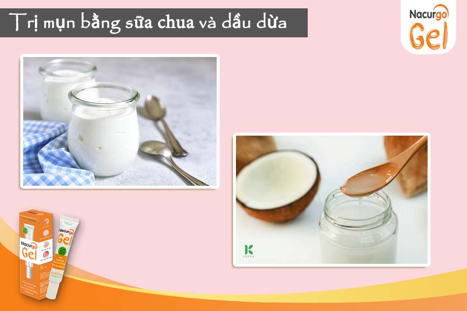 Cách trị mụn đầu đen bằng dầu dừa và sữa chua