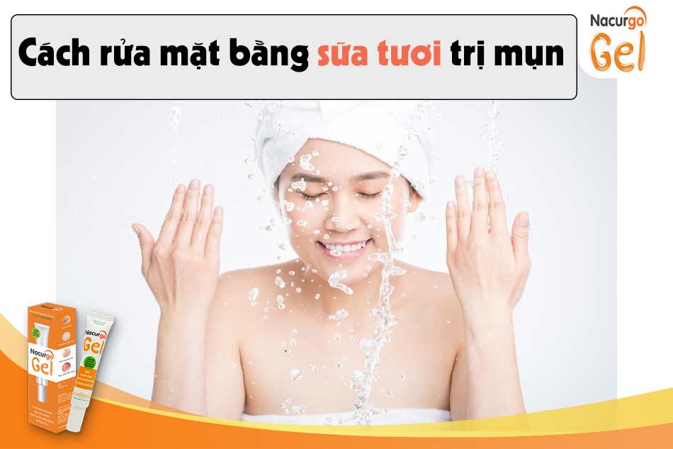 Trị mụn bằng sữa tươi