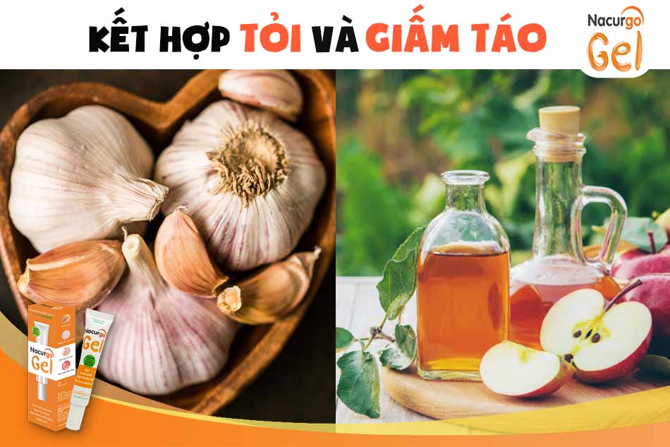 Trị mụn bọc bằng tỏi và giấm táo