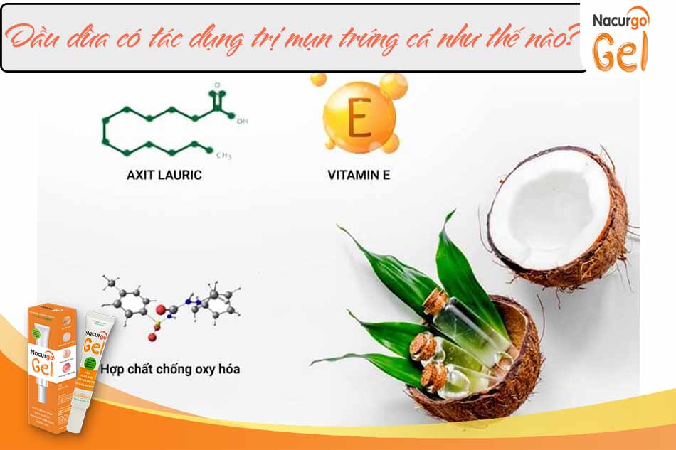 Trị mụn trứng cá bằng dầu dừa