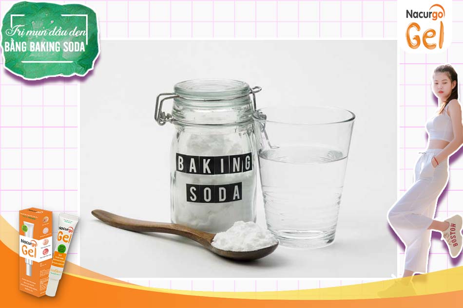 Backing Soda pha với nước ấm là cách làm đơn giản nhất