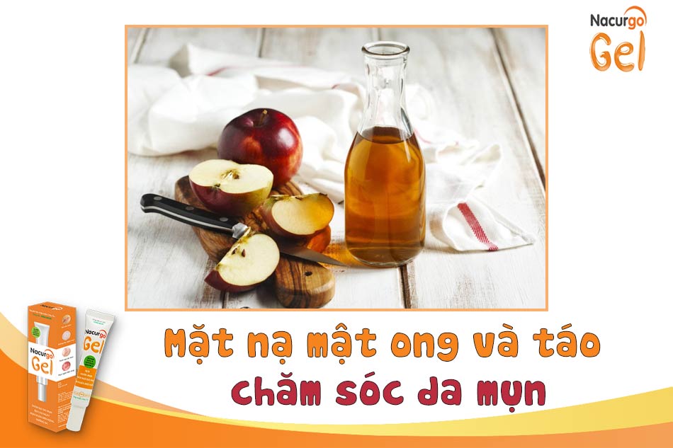 Chăm sóc da mụn bằng mặt nạ mật ong và táo