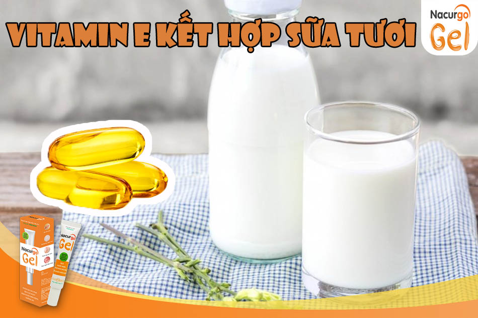Điều trị thâm mụn bằng Vitamin E và sữa tươi